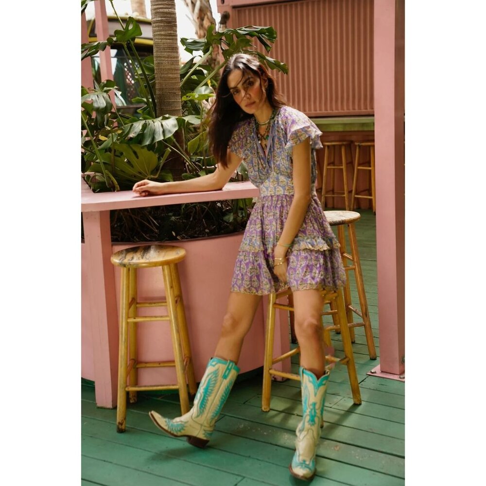 HEMANT & NANDITA Tiered Mini Dress - Picture 5 of 12
